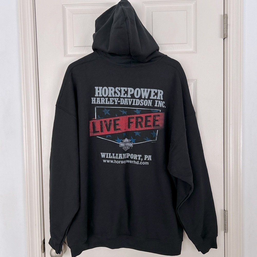 Harley Davidson Men’s Hooded Sweatshirt NWT - Picture 3 of 4